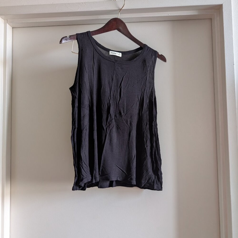 Ginger G black flowy tank top